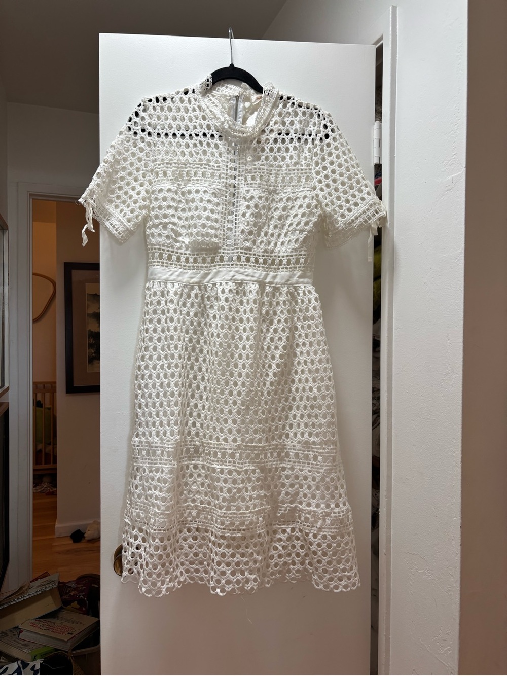 Simply Couture White Eyelet Lace Dress